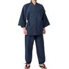 Morioru Samue Top and Bottom Navy Size LL Men's Set, Blue, [100% Cotton, Lightweight, Men's, Spring, Summer, Fall]