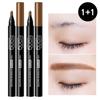 1+1 Prong Pro Tattoo Eyebrow, Natural Brown+Natural Brown, 1 Piece