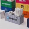 20ft Container Model Pen Holder & Business Card Box with Customizable Patterns/Text - Plastic Ornament