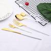 30pcs Gold Dinnerware Set Stainless Steel Cutlery Set Steak Knife Fork Coffee Spoon Flatware Cake Fork Teaspoon Silverware Western Kitchen Tableware