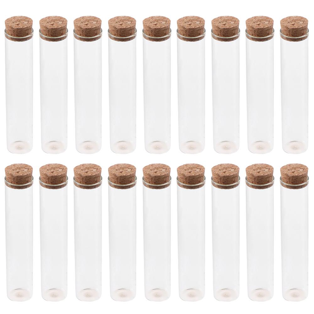 18pcs 25×120mm Test Tube Transparent Burette Flat Science Tubes Scientific Experiments