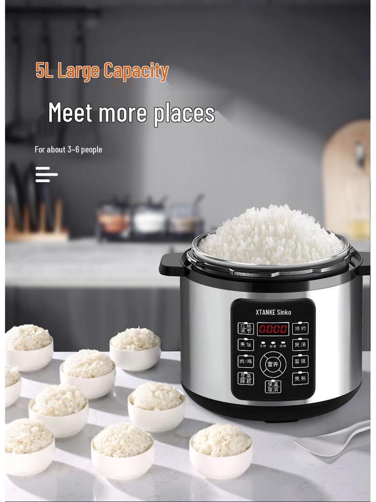 Multifunctional Electric Pressure Rice Cooker with Double Pot & Large Capacity [Manufacturer]