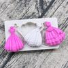 Evening Dress Skirt Silicone Mold Sugarcraft Chocolate Cupcake Baking Mold Fondant Cake Decorating Tools