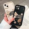 For iPhone 16 15 Pro Max Redmi Note 13 12 Pro Samsung S25 S24 S23 A15 A14 A16 A05 A06 Cartoon Music Bear Full Lens Protect Soft Phone Case