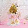12Pcs Artificial Butterfly Birthday Cake Topper Golden 3D Butterflies Cupcake Toppers For Wedding Party Baking Dessert Decor