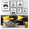 Black and White Posters, Teenage Boy Bedroom Decoration, Game Quotes, Art Canvases, Painting Pictures, Game Room Wall Decoration