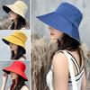 Women Outdoor Sunscreen Summer Anti-UV Sun Hats Protective Cap Ladies Wide Brim Women Fashion Hat