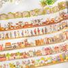 1 Roll Washi Tape 2m Small Town Daily Life Dining Trellis PET Tape Scrapbook DIY & Handbook For Phone Case Notebook Decoration