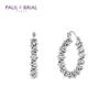 Paul Brial Pybe0123 Bling Texture Hoop Earrings