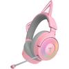 Razer Kraken Kitty V3 Pro Quartz Pink Edition Wireless Gaming Headset with Cat Ears That React To Streaming and HyperSpeed Wireless Bluetooth and USB