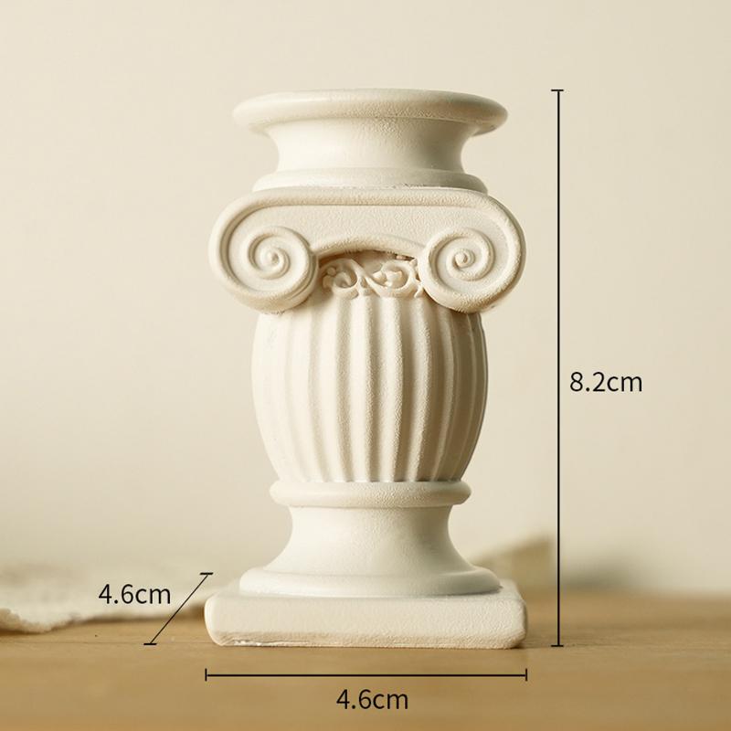 Roman Pillar Greek Column Statue Candle Holder Resin Figurine Home Desktop Decor Ornament Photography Prop Architectural Detail