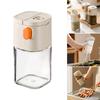 Kitchen Seasoning Bottle Transparent Glass Salt Dispenser Spices Storage Canister with Lid for Cooking Enthusiasts