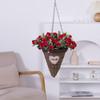 Ornament Simulation Plants Leaves Floral Arrangement Artificial Eucalyptus Rose Lifelike Flowers