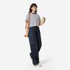 Li Ning Sports Lifestyle Series Solid Color Mid Waist Breathable Versatile Loose Straight Casual Pants Women Pants Deep-Blue AYKV540-3