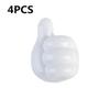4/10Pcs Self Adhesive Silicone Thumb Wall Hooks Multifunctional Adhesive Cable Organizer Clip Key Hook Wall Hanger Storage Hooks