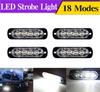 2PCS 12-24V Amber Strobe Side Warning 4 Led Grill Flashing Lightbar Breakdown Emergency For Truck Trailer LED Light