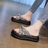 Cool Slippers Women's Summer Wear 2024 New Thick-soled Casual Beach Sandals Fashionable Versatile Chinese Style One-word Drag
