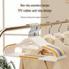 Non-Slip Rainbow Plastic Clothes Hangers with Anti-Slip Shoulder Design for Household Use