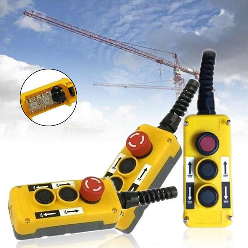 Emergency Stop Up Down Push Button Switch For Hoist Crane Pendant Controller New