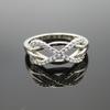 Fashion Micro-set Zircon Line Cross Inverted 8-shaped Ring Ladies Hollow Ring Design Sense Jewelry