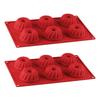 Set of 2 Kougelhof Molds 6 Imprints Dr.Oetker Flexxibel Love Ref. 9935050