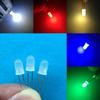 100pcs 5mm Diffused White Red Green Blue Yellow Warm-white Round Light-emitting 1 8 3 4V Diode 2pin LED Bulb Light Diodes Led