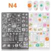 Butterfly Flower Nail Art Stamping Plates Drawing Template Geometric Stripe Line 3D Image Stencil Mold Manicure Template
