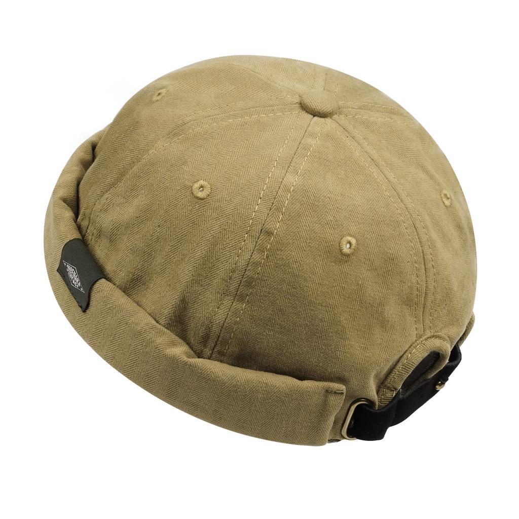 Clape Sag Round Solid Roll Cotton No Watch Retro Unisex Men's Fisherman's Cap, Cap, Cap, Color, Cap, Hat, Brim, Cap, Shallow, Cap, Soft, Adjustable,