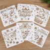 Christmas Drawing Stencils Embossing Paper Card Scrapbooking Stamp Album Decoration New Year DIY Wall Window Decor Kids Painting