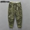 Classical Cargo Pants Spring New Men's Pants Korean Fashion Men Trousers Pure Cotton Green Baggy Pants Youth Streetwear