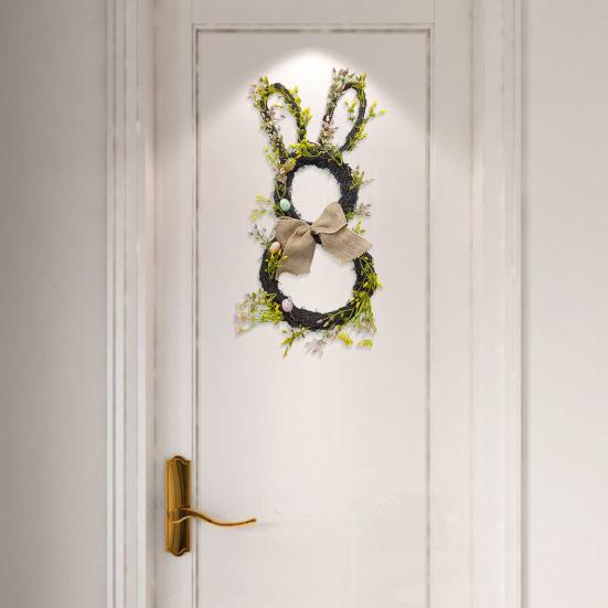 Yousheng Easter Wreath Decoration Artificial Easter Garland with Eggs And Berris for Spring Home Door Wall Window Decor
