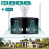4K 8MP Dual Lens Panoramic WIFI Camera 180° Wide Viewing Angle AI Human Detection 4MP ICSEE Surveillance IP Camera Outdoor Waterproof
