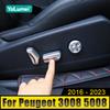 For Peugeot 3008 5008 GT 2016 2017 2018 2019 2020 2021 2022 2023 Hybrid Car Seat Adjustment Switch Knob Trim Cover Accessories