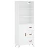 VidaXL Highboard White 69.5x34x180 Cm Engineered Wood 3189413