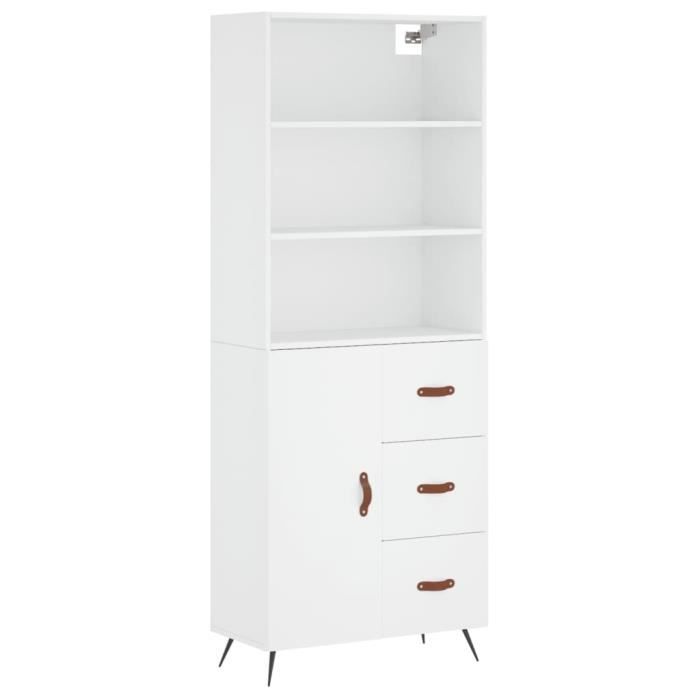 VidaXL Highboard White 69.5x34x180 Cm Engineered Wood 3189413
