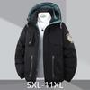 Plus Size 5XL-11XL Fashion Men's Parkas Winter Coat Hooded Casual Loose Thick Warm Oversize Outerwears Men Jackets