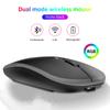 2.4G Wireless Mouse Silent Rechargeable Mouse PC Bluetooth Mouse Charging Luminous USB Portable Mouse