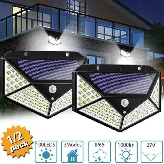Outdoor Projector - 100 LEDs - Solar - Motion Sensor - 2 Pieces