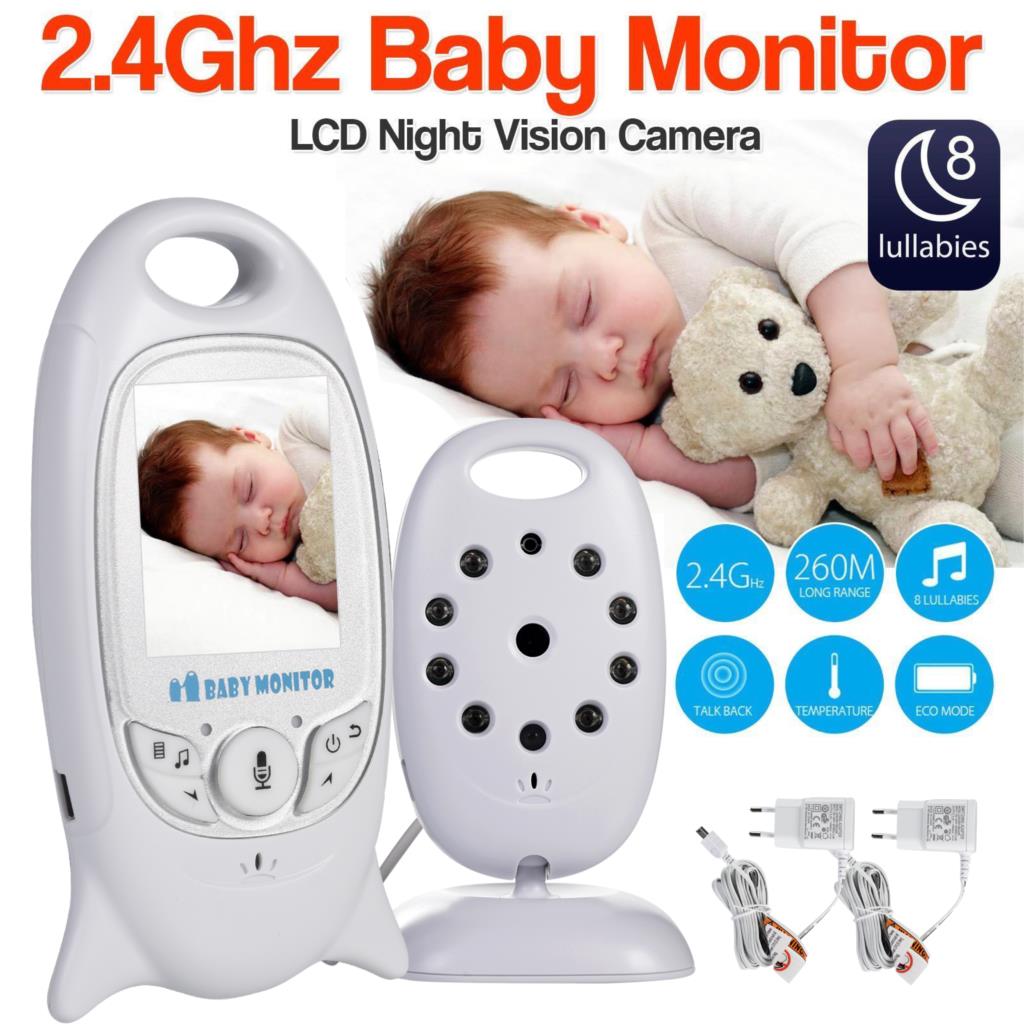 VB601 EU Plug Baby Monitor 2 Inch Electronic Babysitter Radio Video Nanny Camera Night Vision Temperature MonitoringAA