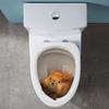 Toilet Lid Sticker Strong Stickiness PVC Waterproof Removable Funny 3D Squirrel Animal Decal Wall Sticker