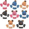 3PCS/set Kids Hat Scarf Gloves Set Baby Winter Warm Girls Boys Pompom Beanie Cap