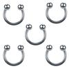 Body Piercing Zircon 14G Stainless Steel Nose Ear Belly Lip Tongue Ring Captive Bead Eyebrow Bar Piercing Lot Zircon for Sexy