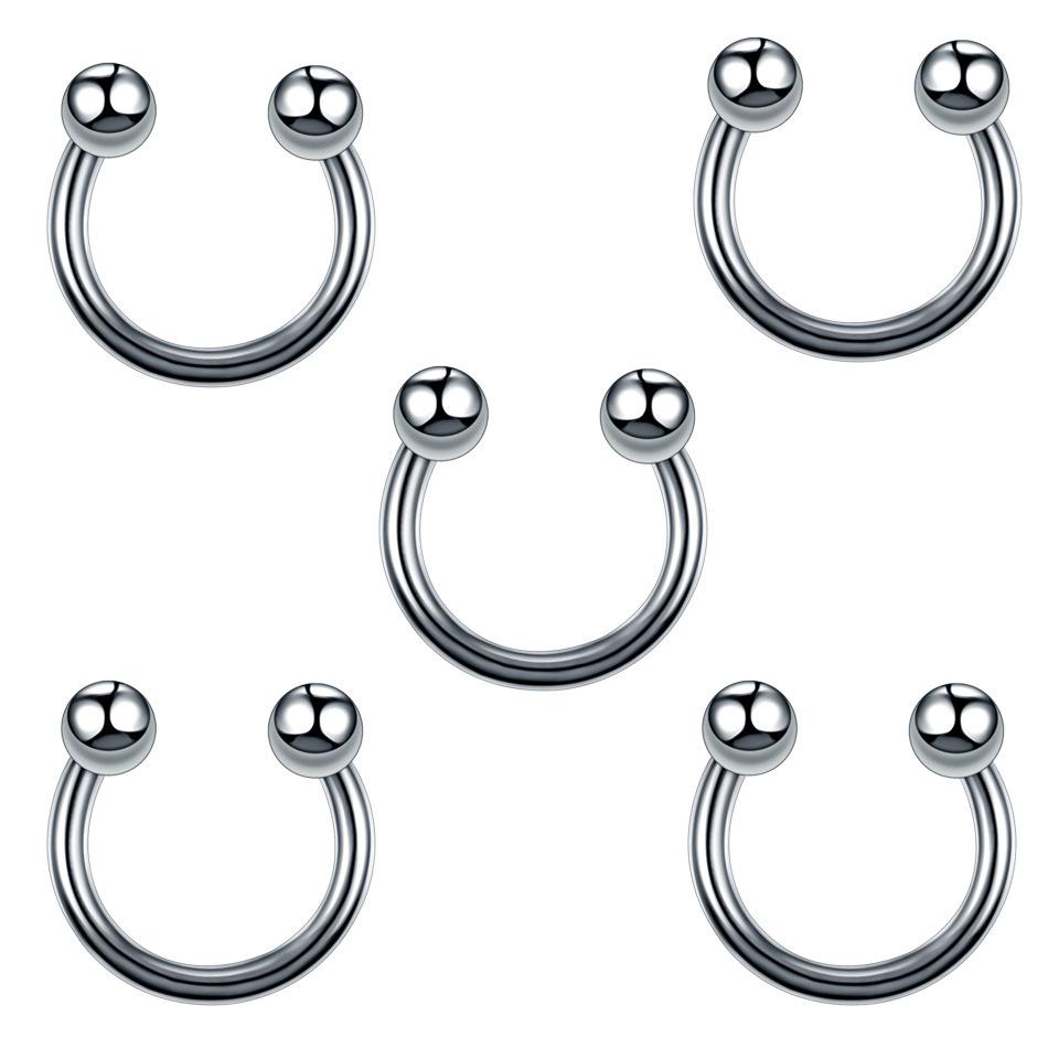 Body Piercing Zircon 14G Stainless Steel Nose Ear Belly Lip Tongue Ring Captive Bead Eyebrow Bar Piercing Lot Zircon for Sexy