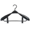Sawafuji Clothes Hanger, Size M, Suit Hanger with Clips, Black, 423mm Wide, Made In Japan, Shape-Retaining, Fits Uniforms, Skirts, Slacks, and Pants,