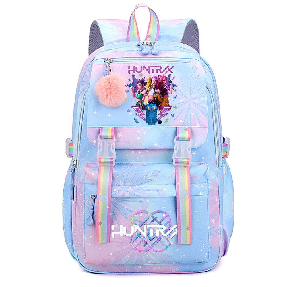 Cute Anime K-Pop Demon Hunters Printed Large Capacity Waterproof Backpack Teenger Student Girl Boy Schoolbag Bookbag Women Travel Bag Rucksak