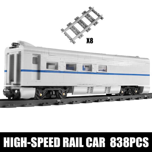 MOULD KING MOC QJ паровозы, поезд с дистанционным управлением, строительные блоки, кирпичи, детские развивающие игрушки «сделай сам», рождественские подарки