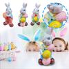 4.7 Inch Resin Bunny Decoration Spring Easter Decorative Figurine Desktop Ornaments For Party Home Festival Cute Bunny Easter Gift