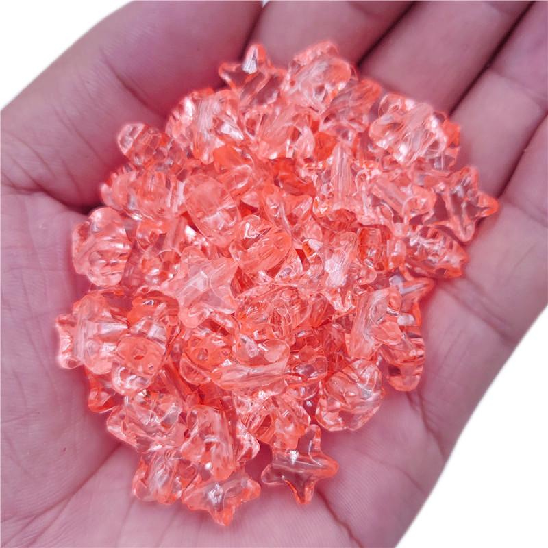 For Jewelry Making Pendant Wholesale Candy Colors DIY Crafts Necklace Bracelet Clear Pentagram Loose Beads 11mm 20Pcs