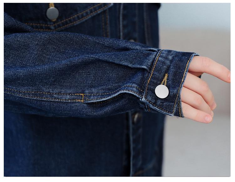 2024 Женская джинсовая куртка свободного кроя — весна и осень в стиле Гонконга