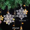 Christmas Xmas Tree Decoration Creative DIY Acrylic Hanging Ornaments Pendants Snowflake Snowman
